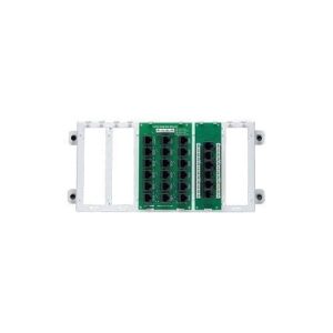 Leviton 47603-8C1 4x18 Telephone Distribution Board on 24P EBK Bracket with 1 CAT5e Board