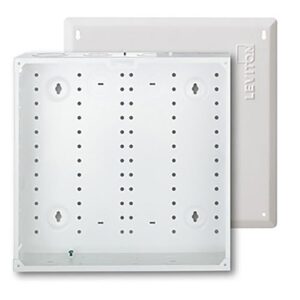 Leviton 47605-140 14" StU RMSctured Media Enclosure and Flush Mount Cover, Metal, White