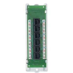 Leviton 47605-C5B Category 5e Voice and Data Expansion Module, 6-Port, with ABS Bracket