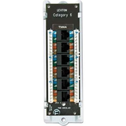 Leviton 47611-C6B 6-Port CAT6 Network Patch Panel