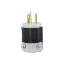 Leviton 4763-C Connector, EB Plug Non-Grounded, 3-Pole 3-Wire, 15A 125V/10A 250V