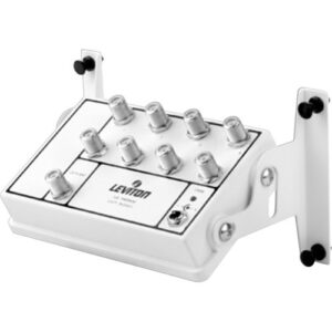 Leviton 47693-08P 1x8 Premium CATV Module, Gold-Plated Connectors with Power Supply, White