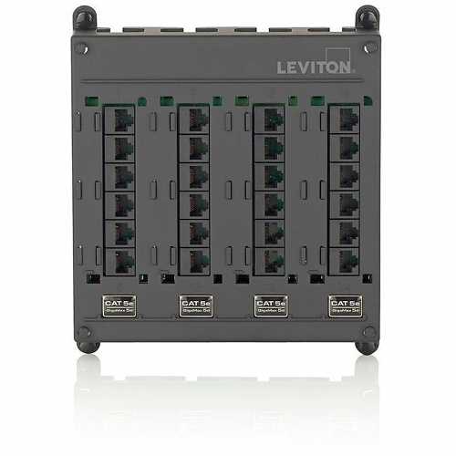 Leviton 43080-1L14 SMC Panel, C5E 24-Ports