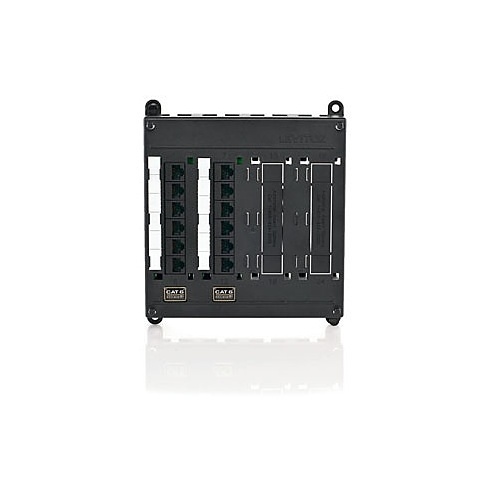 Leviton 476TM-612 Twist and Mount Patch Panel, 12-Ports Cat 6
