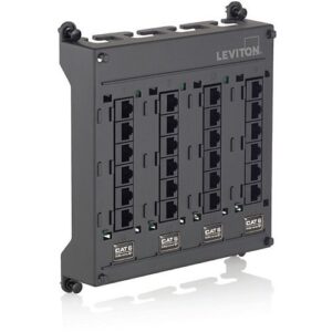 Leviton 476TM-624 Twist and Mount Patch Panel, (24) CAT6-Port