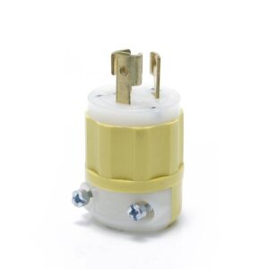 Leviton 4770-CY Plug Lock, 2-Pole, 3-Wire, L7-15P, 15A 277VAC, Yellow