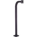Pedestal Pro 48-9C 48" Gooseneck Pedestal, Black Powder Coated, 12" Neck Reach