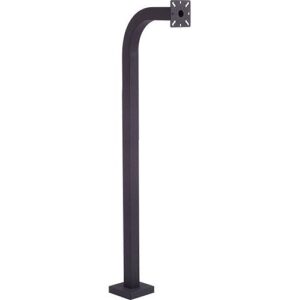 Pedestal Pro 48-9C 48" Gooseneck Pedestal, Black Powder Coated, 12" Neck Reach