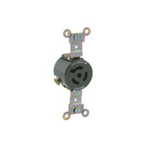 Leviton 4870 Single Locking Receptacle, Industrial Grade, 15A 250V