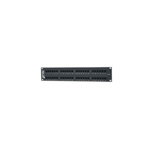 West Penn 48PP6C-L 48-Port Patch Panel for CAT5e and CAT6 Plus, Black