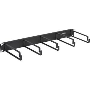 Leviton 49253-6PM 5-Ring Horizontal Manager, 1U RMS, 6" Metal Rings