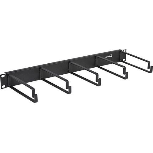 Leviton 49253-6PM 5-Ring Horizontal Manager, 1U RMS, 6" Metal Rings