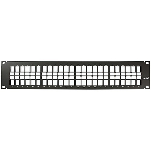 Leviton 49255-48N 48-Port 2U Quick-Port Panel with Combination Options, Cisco Nexus