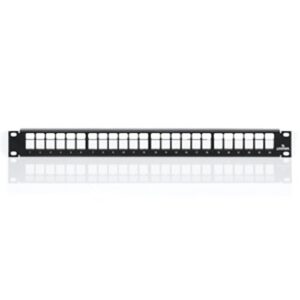 Leviton 49255-H24 QuickPort Patch Panel, 24-Port, 1U RMS. Cable Management bar included.