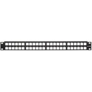 Leviton 49255-Q48 QuickPort Patch Panel, 48-Port, 1U RMS, Cable Management Bar not Included