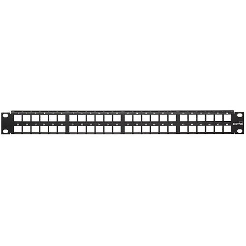 Leviton 49255-Q48 QuickPort Patch Panel, 48-Port, 1U RMS, Cable Management Bar not Included