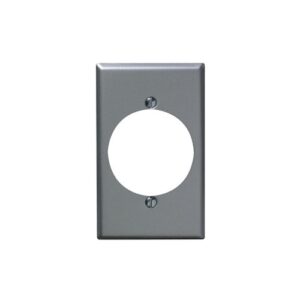 Leviton 4927 1-Gang Gray Power Receptacle with Standard Wallplate