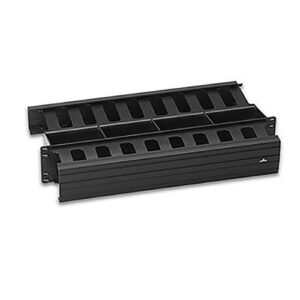 Leviton 492U RMS-HFR Horizontal Cable Management, 2U RMS, 3"x3" Front and 2"x4" Rear