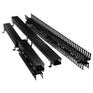 Leviton 4980L-VFO Vertical Front Only Cable Management, 5" Channel 80" Long