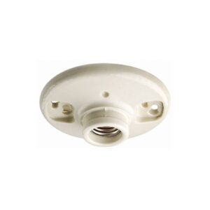 Leviton 49875 Porcelain Lamp Holder Kless Screw 660W/250V, White