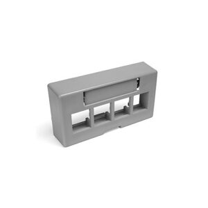 Leviton 49910-EG4 4-Port Depth Module for Floor Panels, Grey