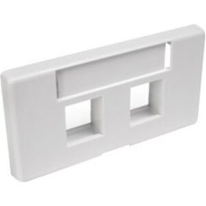 Leviton 49910-SW2 QuickPort Modular Furniture Faceplate, 2-Port, White