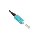 Leviton 499SC-AQ9 Fastsplice SC Multimode PC Fiber Optic Cable Connector for OM3/4, .900mm, 12-Pack, Aqua