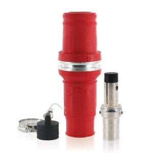 Leviton 49M44-R Rhino-Hide 49 Series Single Pole Male Connector, 444 MCM, Red