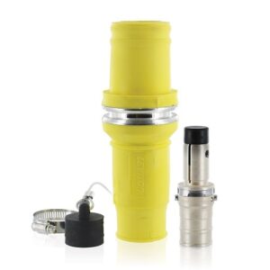 Leviton 49M53-Y 49 Series Single Pole Male Plug, High Amperage, 535 MCM Cable, Yellow