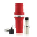 Leviton 49M64-R Rhino-Hide 49 Series Single Pole Male Connector, 646 MCM, Red