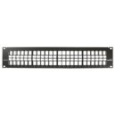 Leviton 4S255-48N 48-Port 2U Shielded Flat Patch Panel with Vertical Knockouts