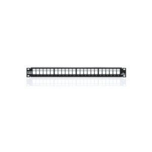 Leviton 4S255-S24 Shielded QuickPort Patch Panel, 24-Port, 1U RMS