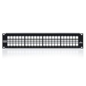 Leviton 4S255-S48 Shielded QuickPort Patch Panel, 48-Port, 2U RMS