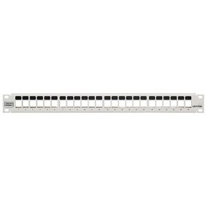 Leviton 4S255-WS4 Blank Patch Panel, 24-Port, 1U, Shielded, Flat, Quick-Patch, White