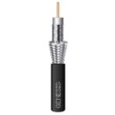 Genesis 50031108 RG6 CCS Dual-Shield Coaxial CCTV Cable, 18 AWG Solid BC, CL2, CM, ETL, Sunlight Resistant, 1000' (304.8m), Pull Box, Black