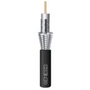 Genesis 50035008 RG6/U Coaxial Cable, 18 Gauge, 60% Aluminum Coverage, 5-Core Reel, Black