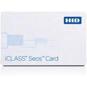 HID 5006PGGMN iCLASS Seos 8K Composite Card, SIO Programmed, Glossy Front and Back, Sequential Matching Encoded/Printed (Inkjetted), No Slot, White