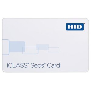 HID 5006PGGMN-PK25-110315 HID 5006PGGMN iCLASS Seos 8K Composite Card, SIO Programmed, Glossy Front and Back, Sequential Matching Encoded/Printed (Inkjetted), No Slot, 25-Pack, White