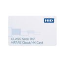 HID 5006PGGNN iCLASS Seos 8K Composite Card, SIO Programmed, Glossy Front and Back, No Printed Card Numbering, No Slot, White