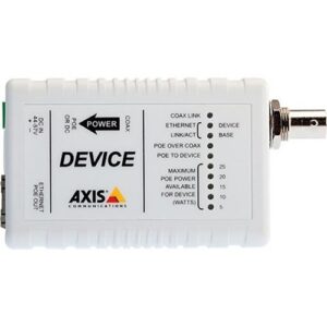 AXIS T8642 T864 Series PoE+ over Coax Device, Single Device Unit, White