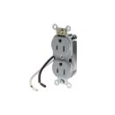 Leviton 5040-CGY Power Outlet, Special Grade, Gray