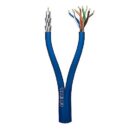 Genesis 50661006 CAT5e Cable, 24/4 Solid BC and 18AWG CCS RG6 Quad-Shield, Non-Plenum, CM, 1000' (304.8m), Reel, Blue