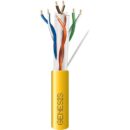 Genesis 50921102 CAT6 Plus Riser Cable, 23/4 Solid BC, Unshielded, UTP, CMR, FT4, Sunlight Resistant, 1000' (304.8m), REELEX Pull Box, Yellow