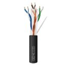 Genesis 50921108 CAT6 Plus Riser Cable, 23/4 Solid BC, Unshielded, UTP, CMR, FT4, Sunlight Resistant, 1000' (304.8m), REELEX Pull Box, Black