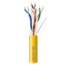 Genesis 51021102 CAT6 Plus Plenum Cable, 23/4 Solid BC, UTP, Unshielded, CMP, LP, FT6, 1000' (304.8m), REELEX Pull Box, Yellow