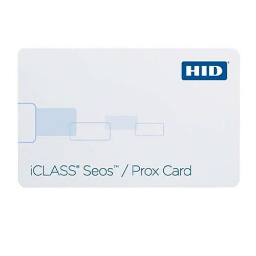 HID 5106PGGMNN iCLASS Seos Prox 8K Card, SIO Programmed, HID Prox Non Programmed, Glossy Front and Back, iCLASS Seos Sequential Matching Encoded/Printed Numbering, 125 kHz No Numbering, No Slot