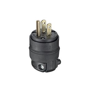 Leviton 515PR Power Plug, 15A, 125 Volt, NEMA 5-15P, 2-Pole