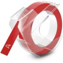 DYMO 520102 Self-Adhesive Glossy Labeling Tape for Embossers, DY EMB 3.3"-9mm 10 Pack Red TAPE GLOBAL