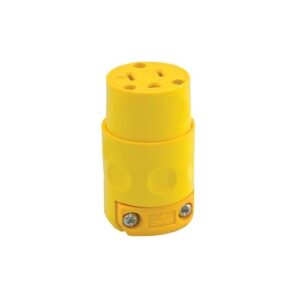 Leviton 520CV Power Plug Yellow, 2-Pole 3-Wire, WORKSHOP Series