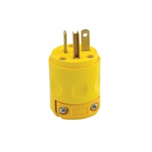 Leviton 520PV Power Plug, Yellow DEAD FRONT 2PO 3WI 5-20P